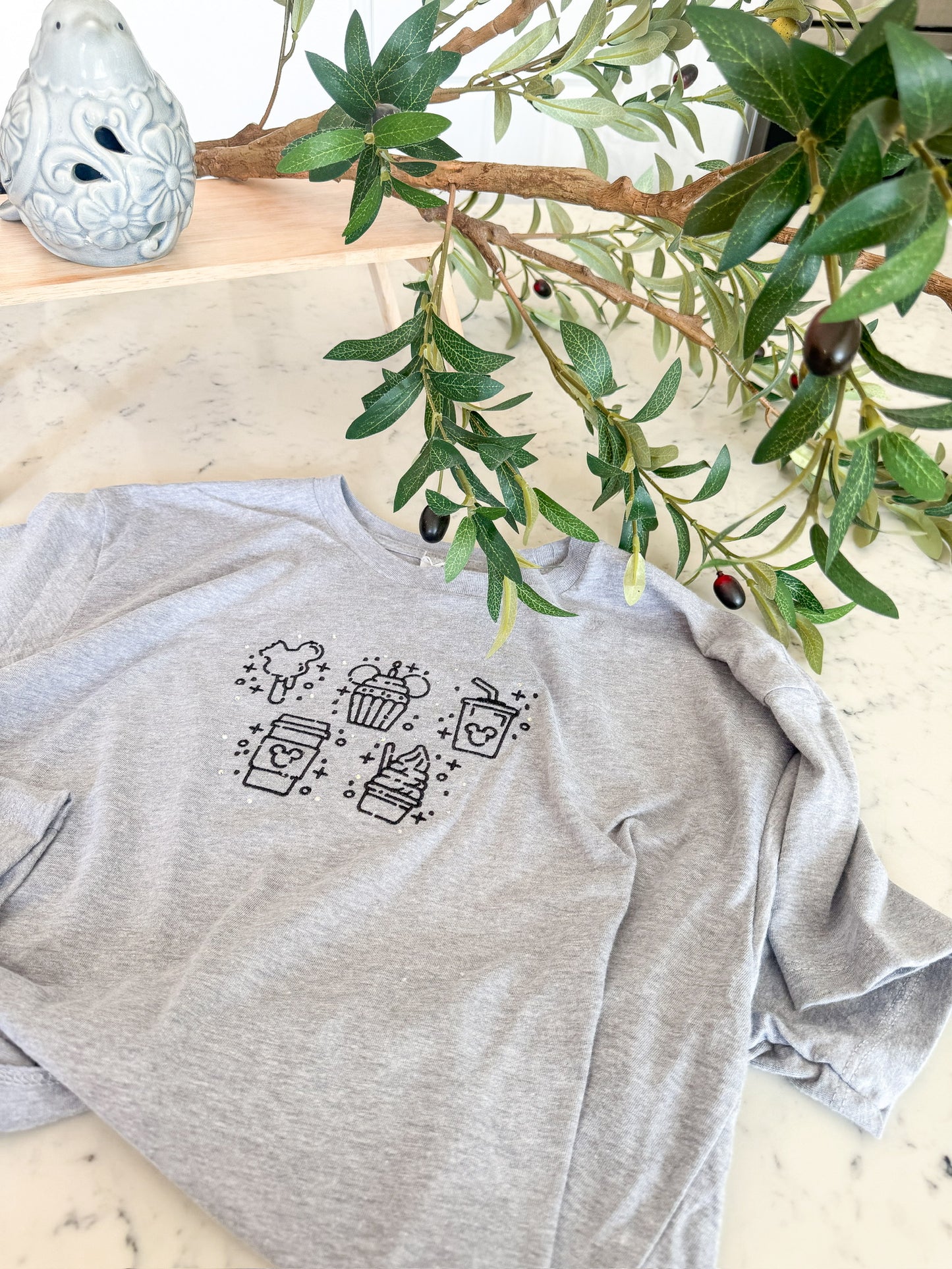 DSNY FOODIE EMBROIDERED BABY TEE W/ BLING