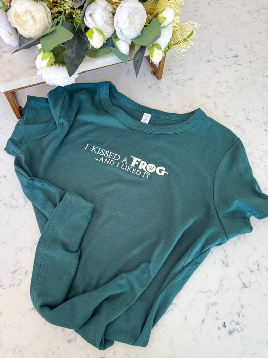 KISSED A FROG EMBROIDERED BABY TEE
