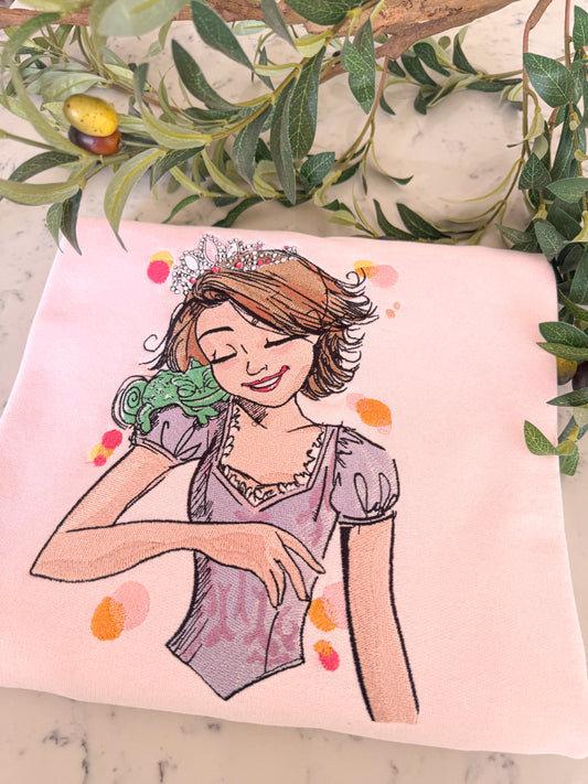THE TOWER PRINCESS  FLOWER  EMBROIDERY