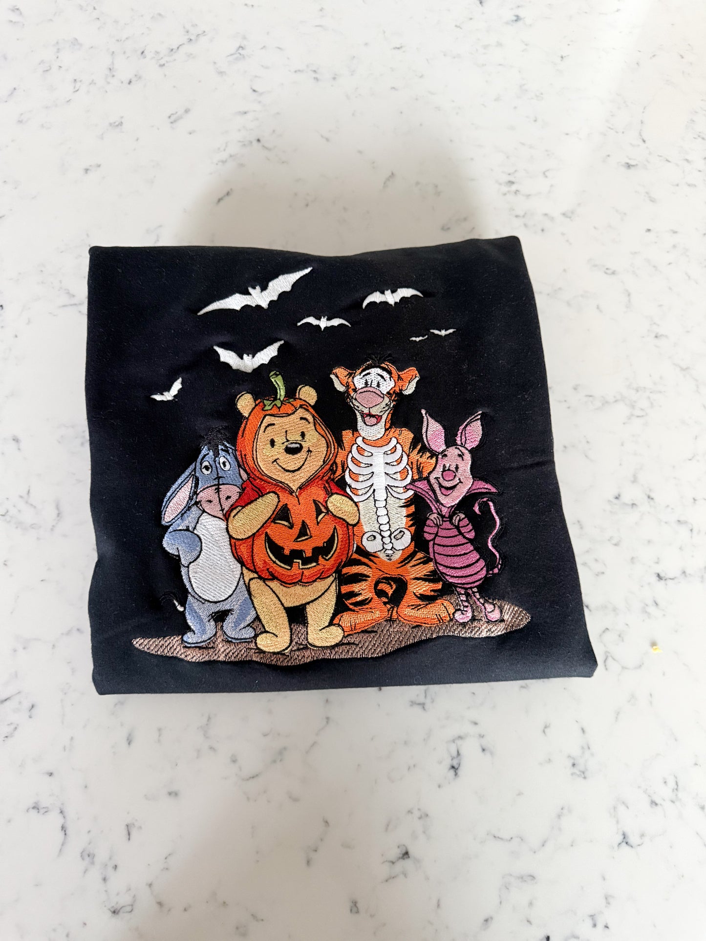 TRICK OR TREAT 100 ACRES WOODS EMBROIDERY