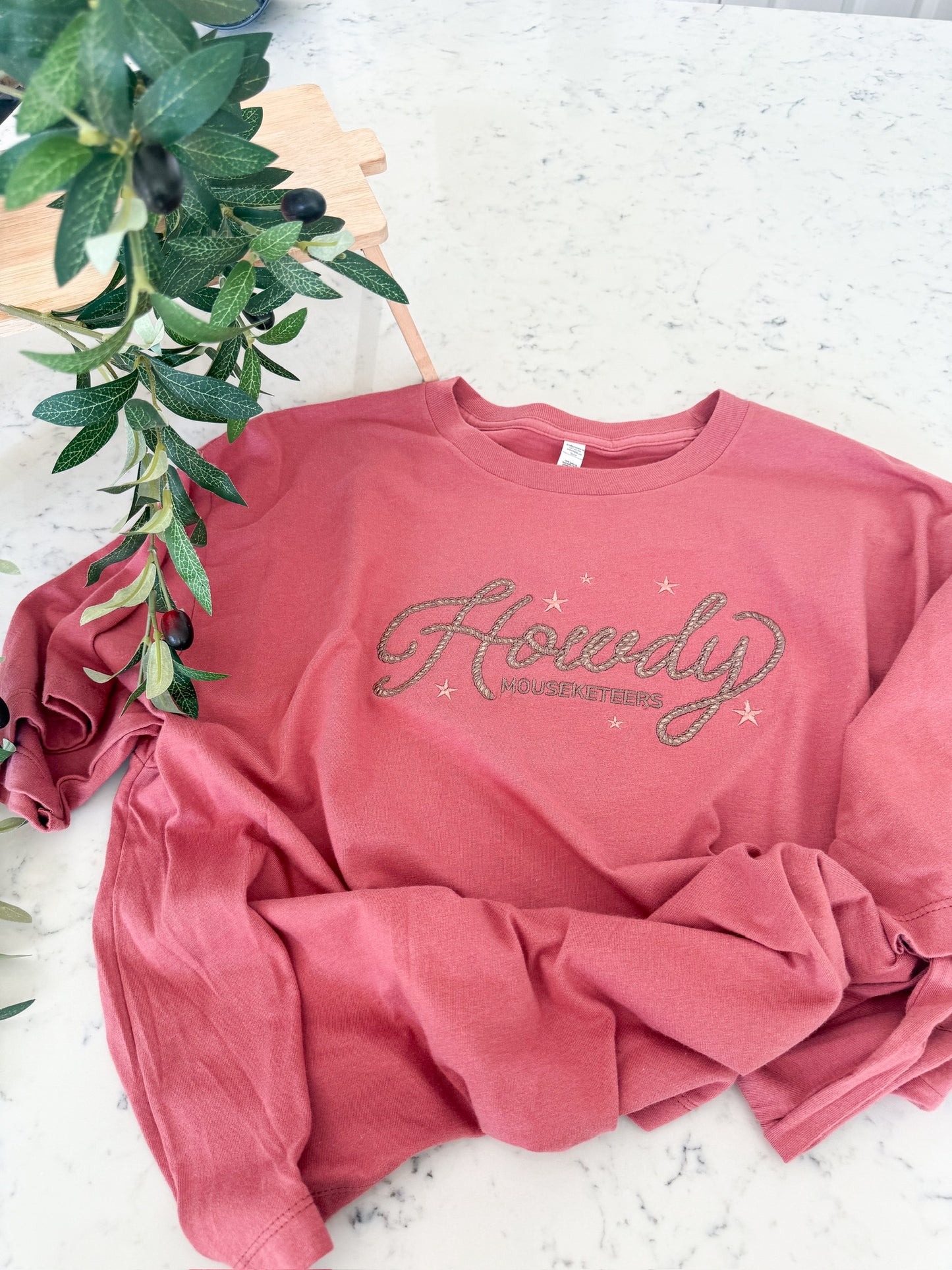HOWDY EMBROIDERED BOXY TEE