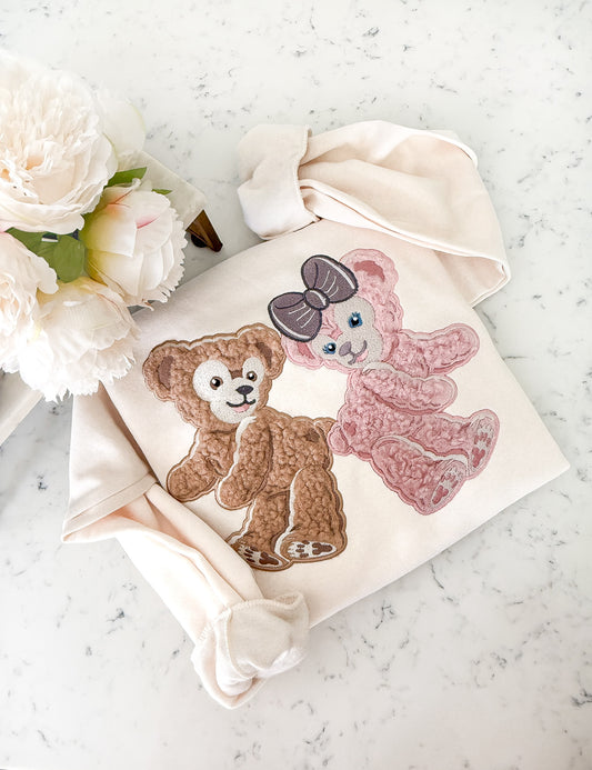 TWO BEARS EMBROIDERY APPLIQUÉ