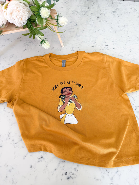 DSNY TAKE ALL MY MONEY EMBROIDERED BOXY TEE