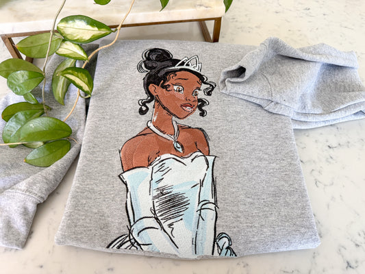 BAYOU PRINCESS BLUE SKETCH  EMBROIDERY