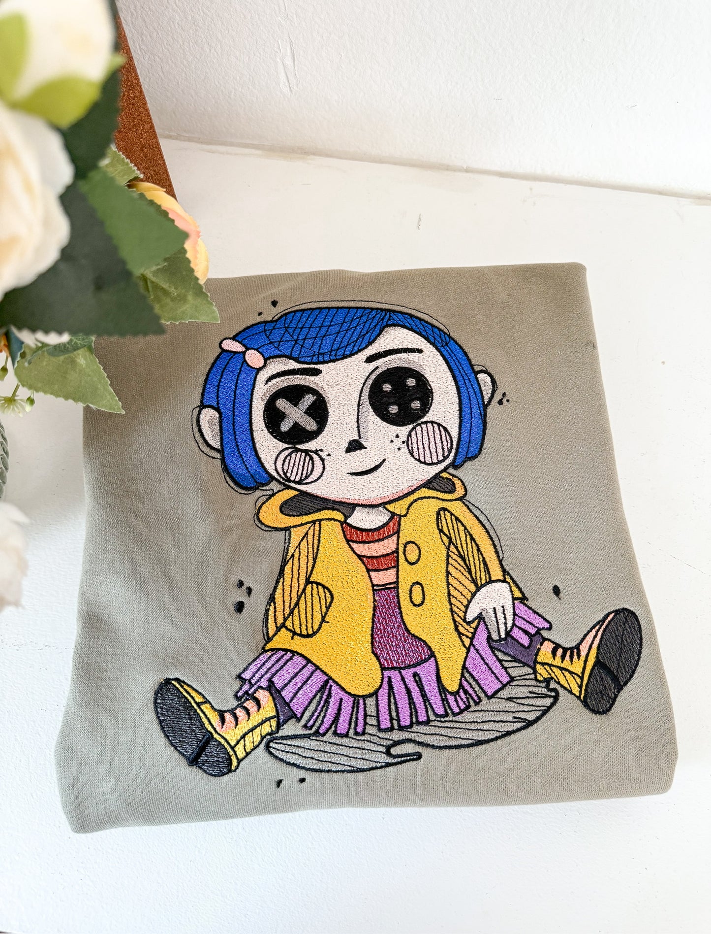 BOTTON EYES DOLL  EMBROIDERY