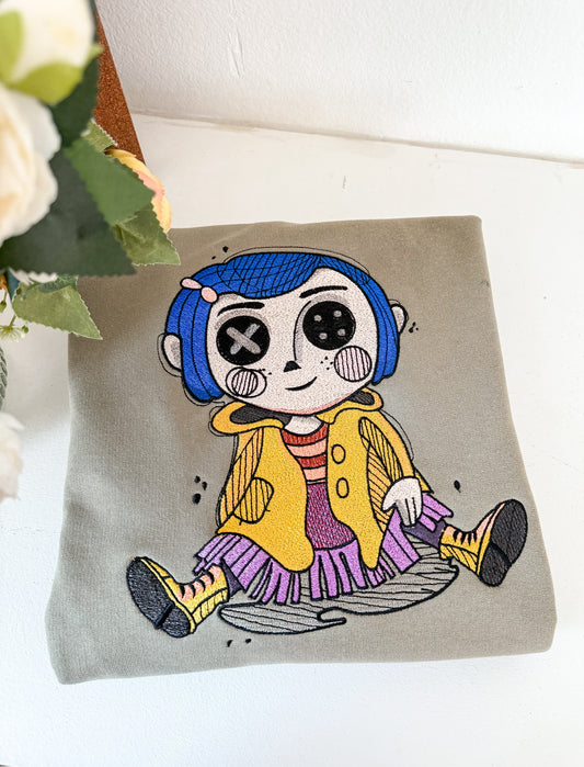 BOTTON EYES DOLL  EMBROIDERY