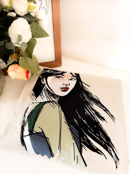 WARRIOR PRINCESS SKETCH EMBROIDERY