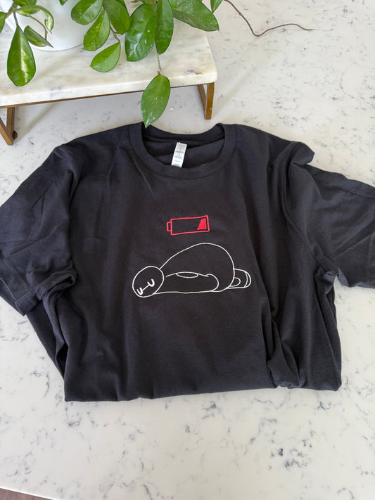 LOW BATTERY EMBROIDERY